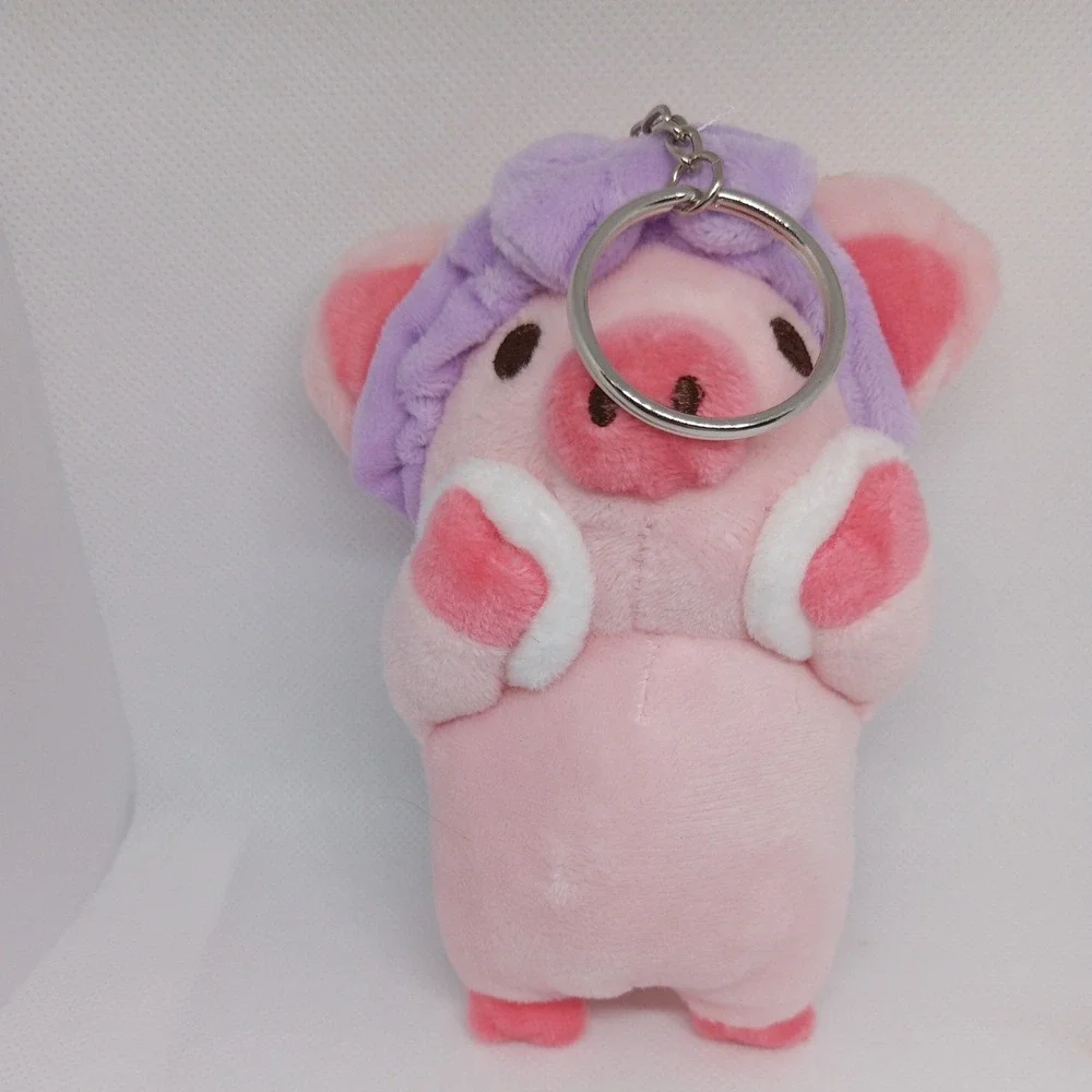 Cute Pig Keychain Plush Keyrings Stuffed Animals Backpack Clips Purse